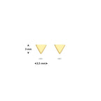 oorknoppen driehoek 3 mm 14K geelgoud