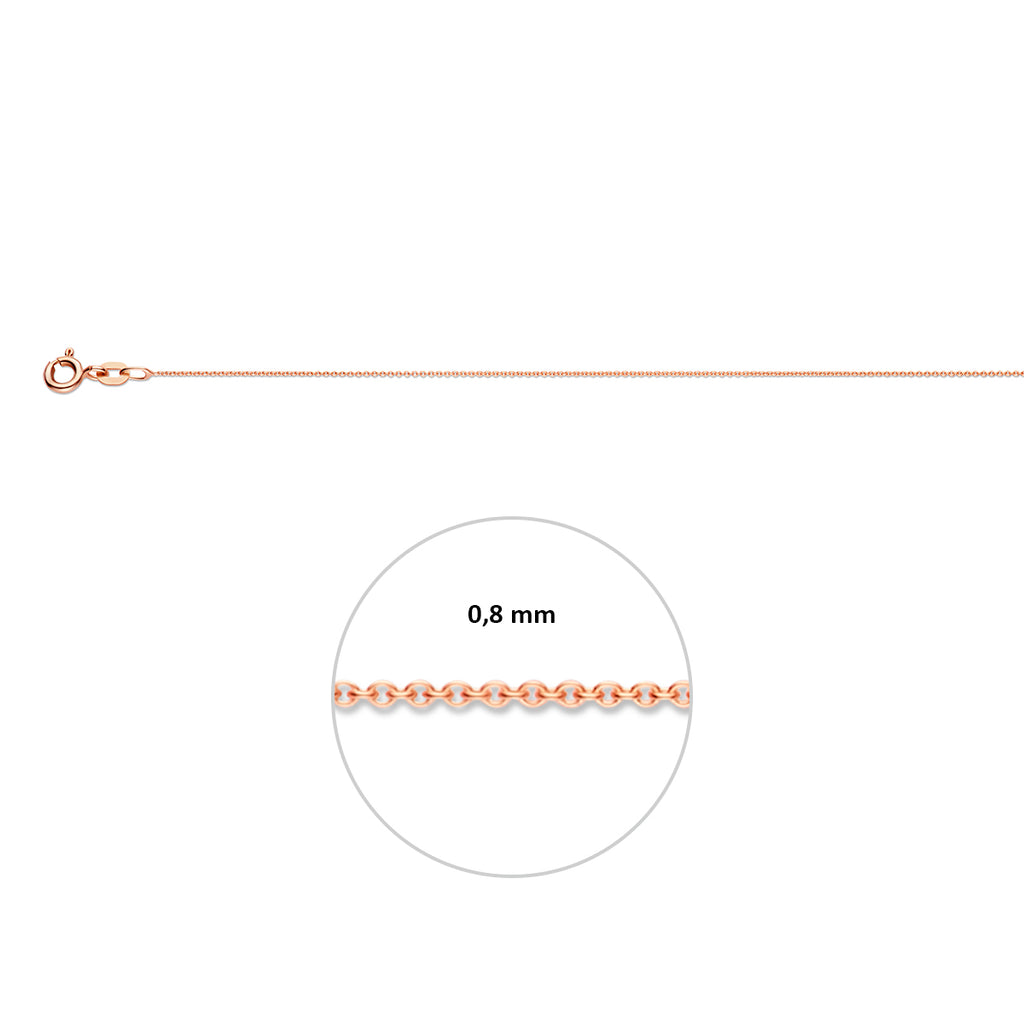 anker rond 0,8 mm 14K roségoud