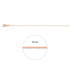 anker rond 0,8 mm 14K roségoud