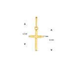 hanger kruis gediamanteerd 14K geelgoud