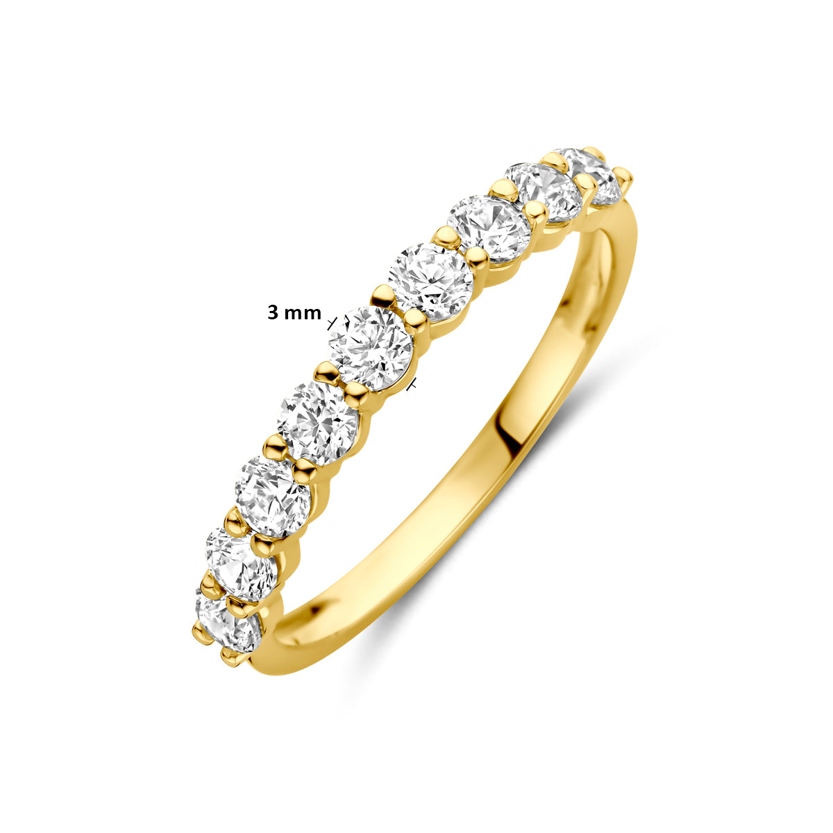 ring zirkonia 14K geelgoud