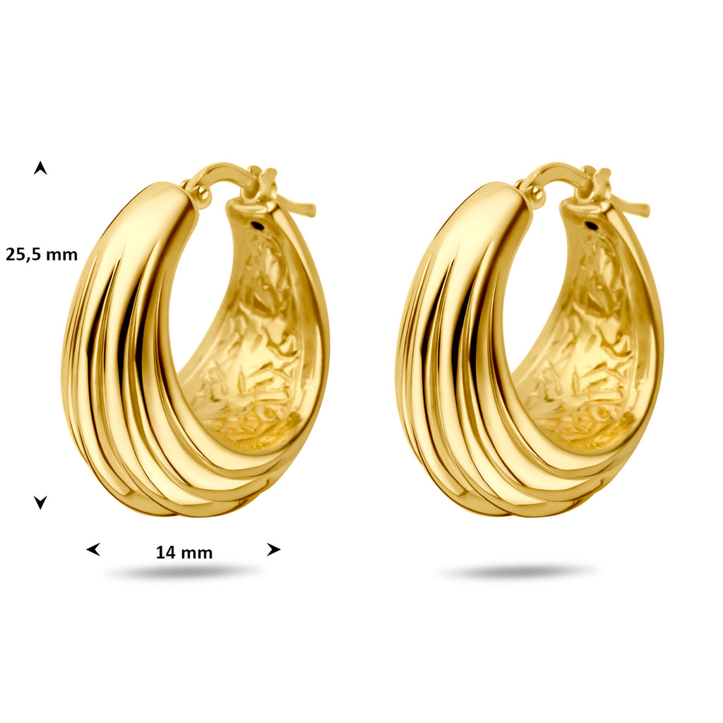 oorringen 25,5 mm 1 micron zilver verguld (geel)