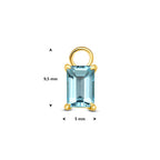 oorringhanger topaas 9,5 mm 14K geelgoud