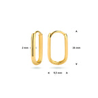 9K Klappcreolen Paperclip 16 mm 9K gelb