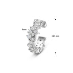 ear cuff zirkonia 13,5 mm zilver gerhodineerd