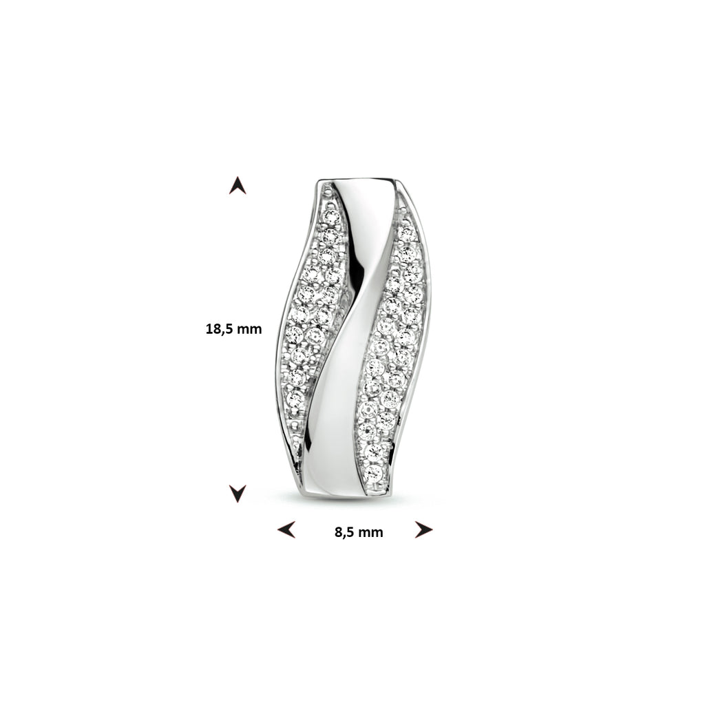 hanger zirkonia zilver gerhodineerd