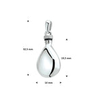 urnhanger 19,5 mm zilver gerhodineerd