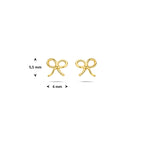 Ohrstecker Schleife 5,5 mm 14K Gelbgold