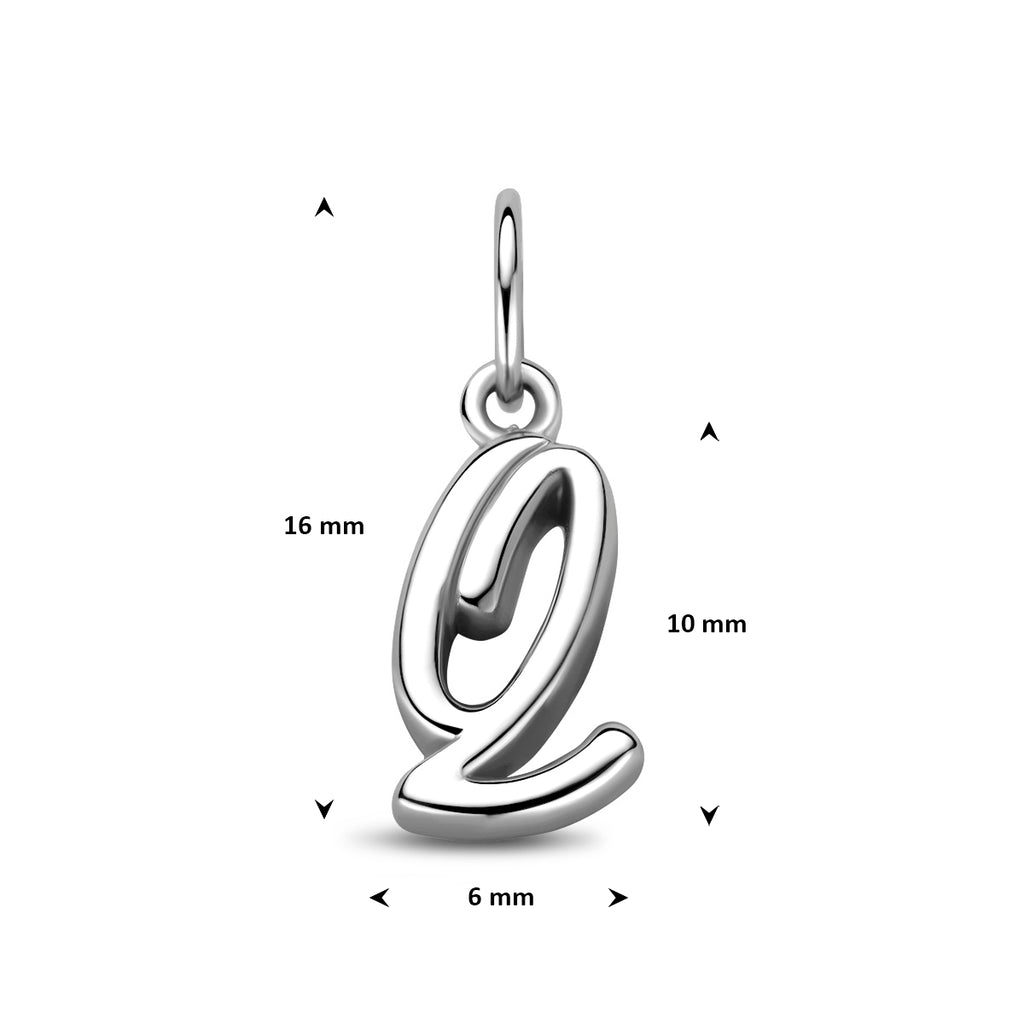 hanger letter zilver gerhodineerd