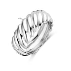 ring gedraaid zilver gerhodineerd