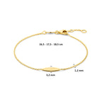 9k armband 16,5 - 17,5 - 18,5 cm 9K geel