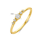 ring lab grown diamant 0.20ct f vs 14K geelgoud