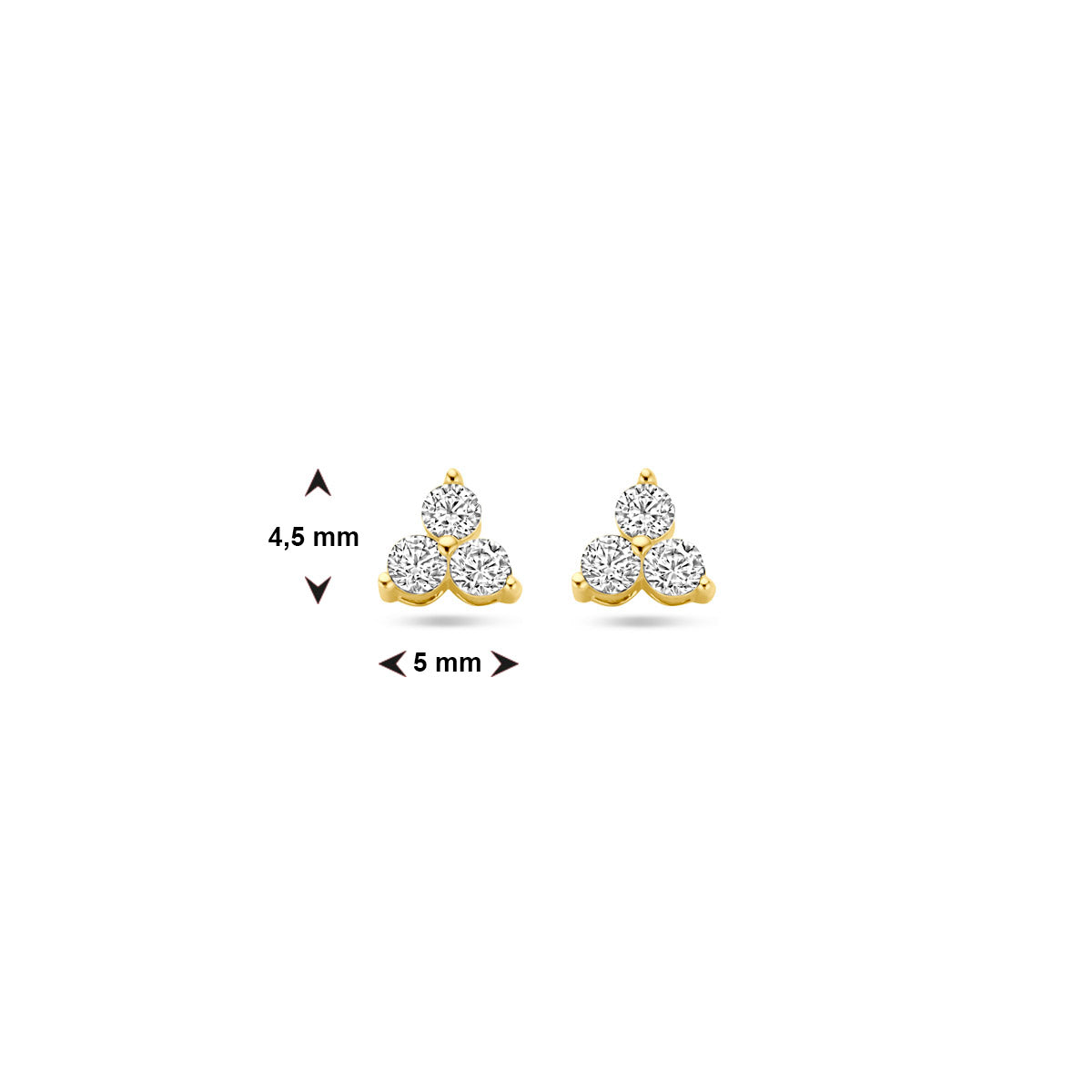 Ohrstecker Zirkonia 14K Gelbgold