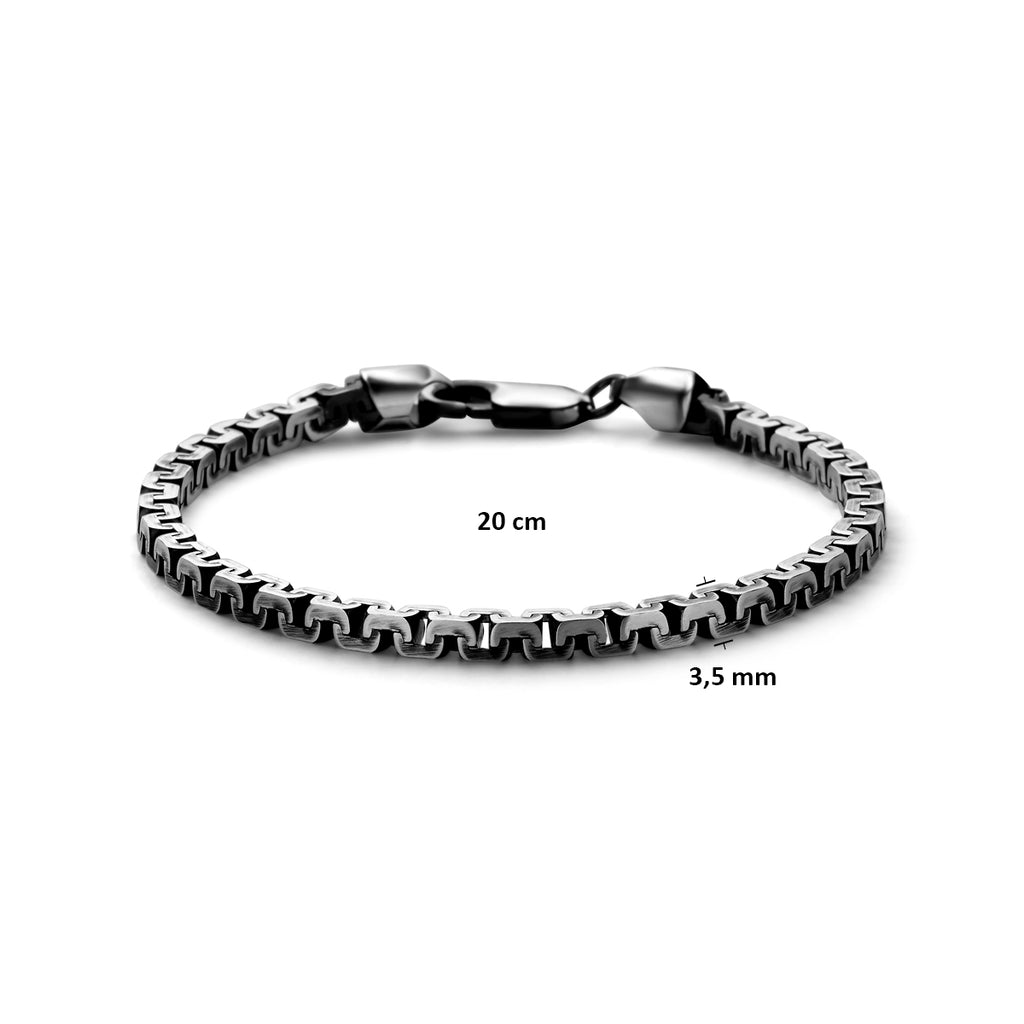Armband OXI 3,5 mm Silber oxidiert