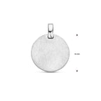 Graveerhanger ijsmat 20 mm zilver gerhodineerd