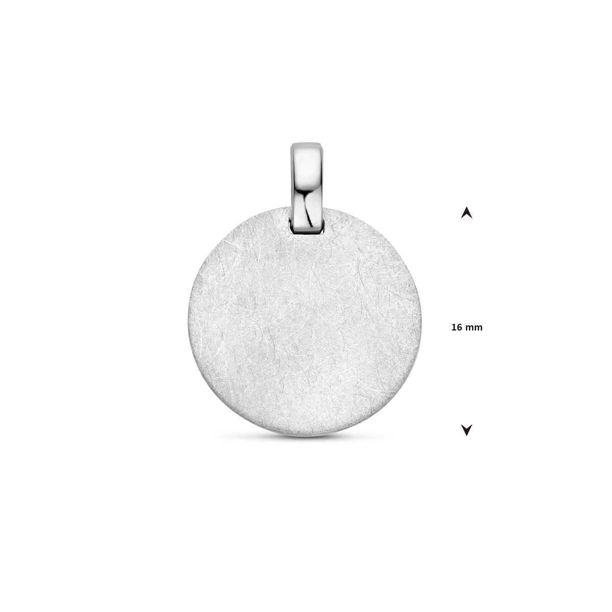 Graveerhanger ijsmat 20 mm zilver gerhodineerd