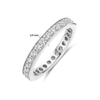 Ring Zirkonia Silber rhodiniert