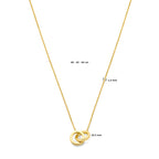 collier rondjes 40 - 42 - 44 cm 14K geelgoud - rondje,bolletje,ringetje,draad