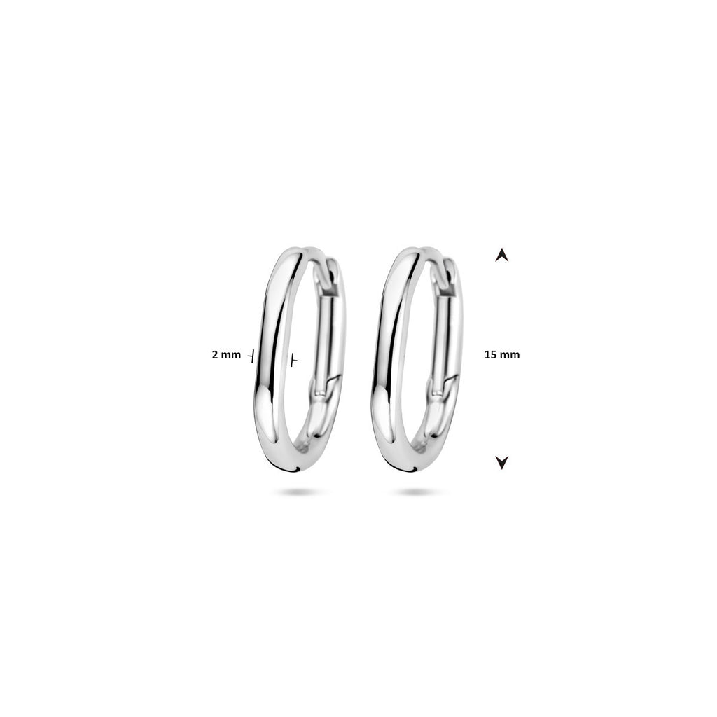 Klappcreolen Rohr 2 mm rhodiniertes Silber