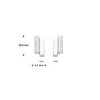 Ohrstecker poliert/matt 10,3 mm Silber rhodiniert