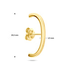 suspender oorbel 19,5 mm 1 micron zilver verguld (geel)