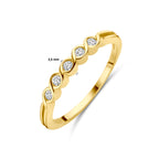 ring zirkonia 14K geelgoud