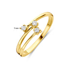 Ring Zirkonia 14K Gelbgold