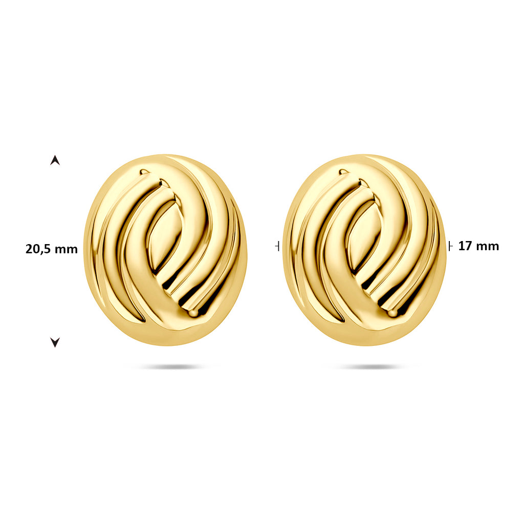 Ohrstecker 20,5 mm 1 Mikron versilbert (gelb)