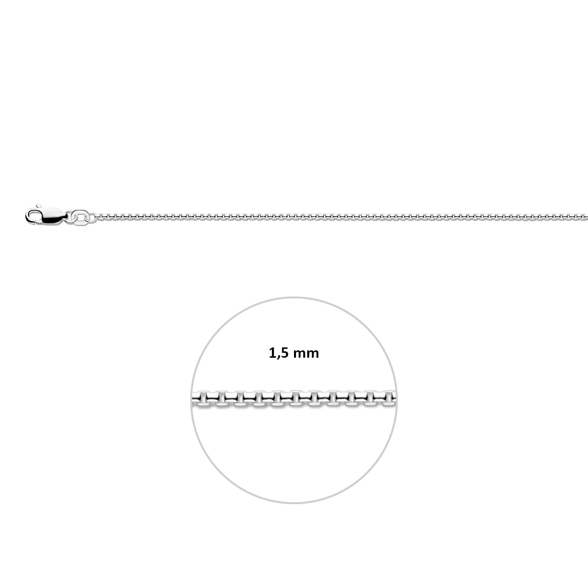 Venezianerkugel 1,5 mm Silber weiß