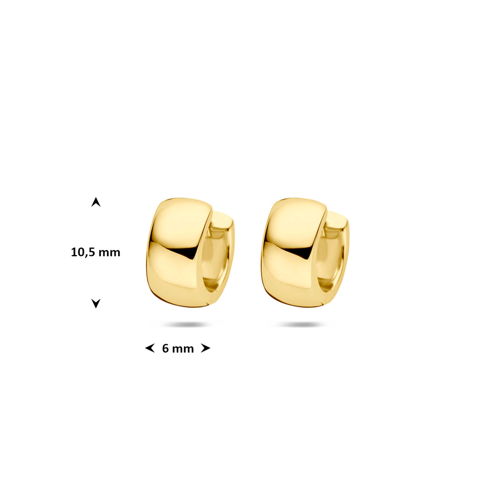 Klappohrringe 10,5 mm 1 Mikron versilbert (gelb)
