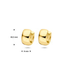 Klappohrringe 10,5 mm 1 Mikron versilbert (gelb)