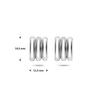 stekeroorringen 14,5 mm zilver gerhodineerd
