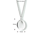 Gravurkette oval 40 - 42 - 44 cm Silber rhodiniert