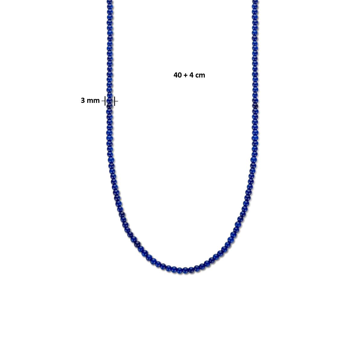 Halskette 40 + 4 cm 1 Mikron Silber vergoldet (gelb)