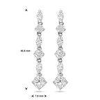 oorhangers zirkonia zilver gerhodineerd