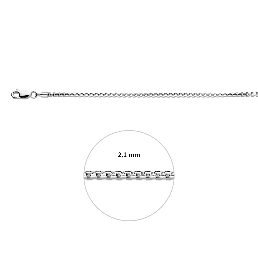 venezianische Kugel 2,1 mm Silber weiß