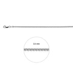 venezianische Kugel 2,1 mm Silber weiß