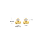 oorknoppen lab grown diamant 0.13ct (2x 0.065ct) f vs 5,5 mm 14K geelgoud