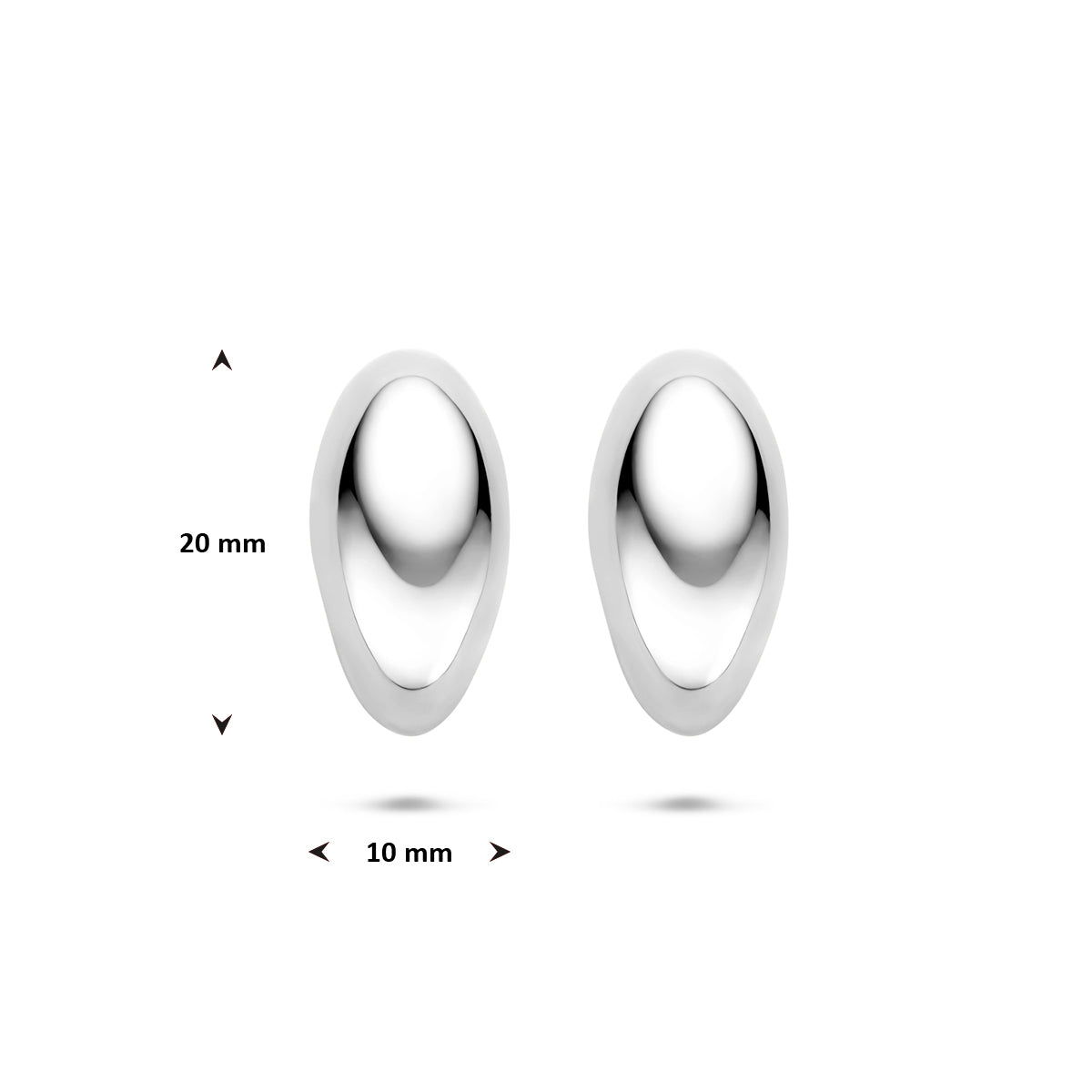 Ohrstecker 20 mm Silber rhodiniert