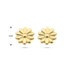 Blumen-Ohrstecker aus 14-karätigem Gelbgold