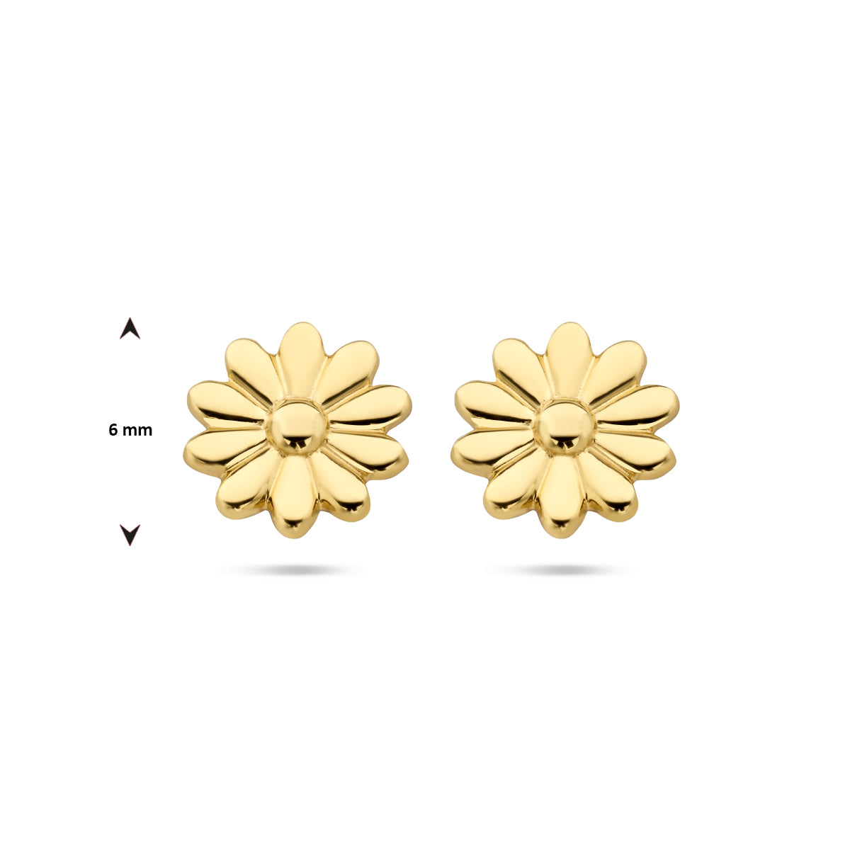 Blumen-Ohrstecker aus 14-karätigem Gelbgold