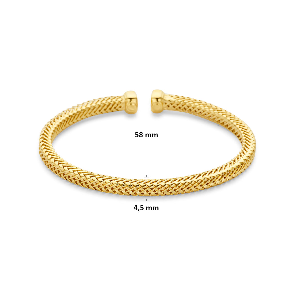 klemband 4,5 mm 3 micron zilver verguld (geel)