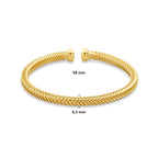 klemband 4,5 mm 3 micron zilver verguld (geel)