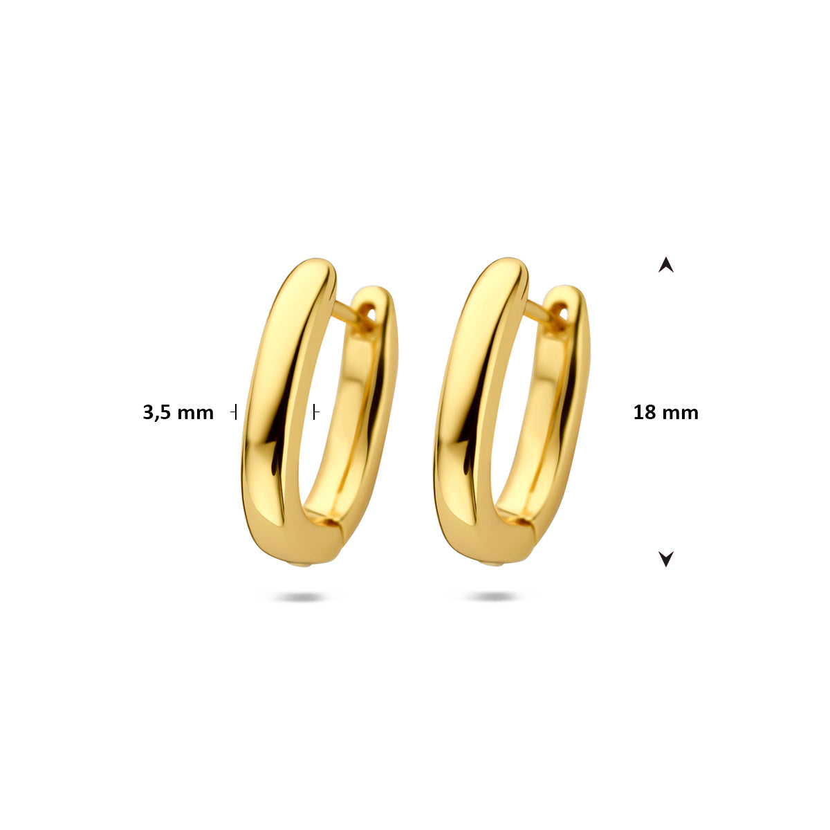Klappcreolen 18 mm 1 Mikron silbervergoldet (gelb)