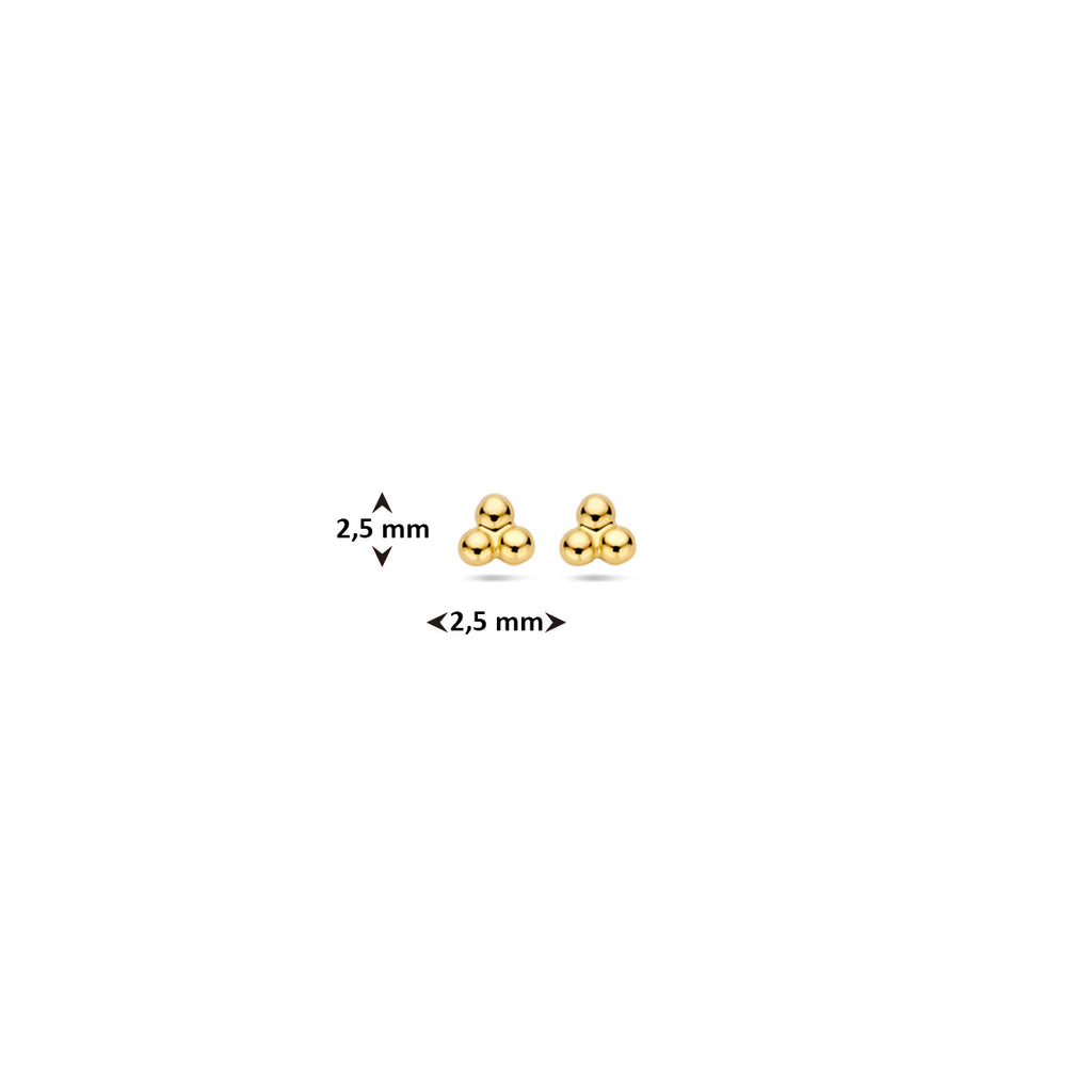 Ohrstecker Kügelchen 2,5 mm 14K Gelbgold