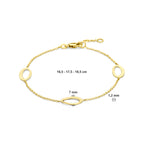 Armband Ovalchen 16,5 – 17,5 – 18,5 cm 14K Gelbgold