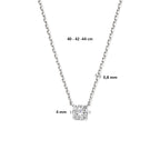 Zirkonia-Halskette 40 - 42 - 44 cm 14K Weißgold