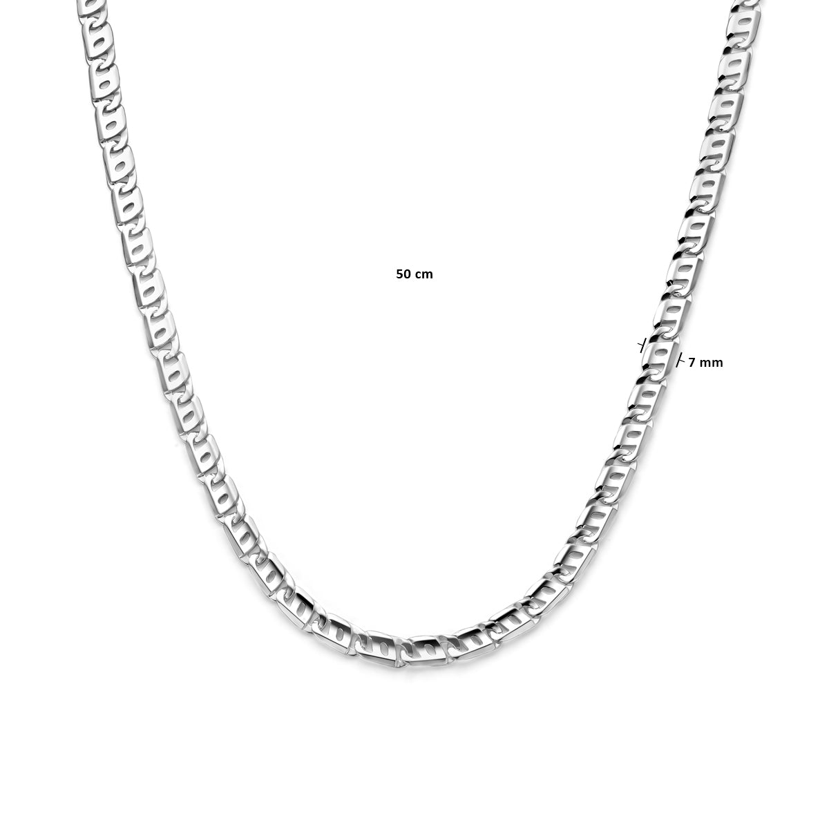 Halskette 7,0 mm Silber weiß