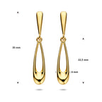 oorhangers 35 mm 14K geelgoud