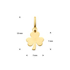 hanger klaver 7 mm 14K geelgoud